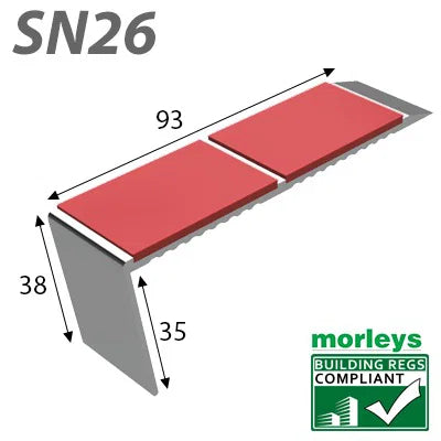 SN26 Rake Back Stair Nosing