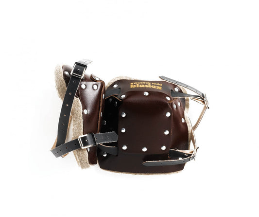 Tan Leather Faced Knee Pads Felt