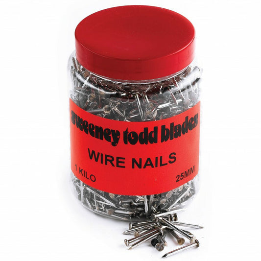 Wire Nails 25mm 1Kg Tub