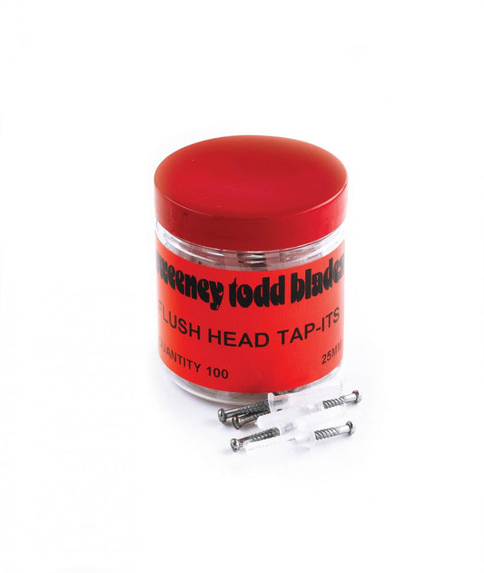 Tap-Its Flush Head 25mm Tub of 100