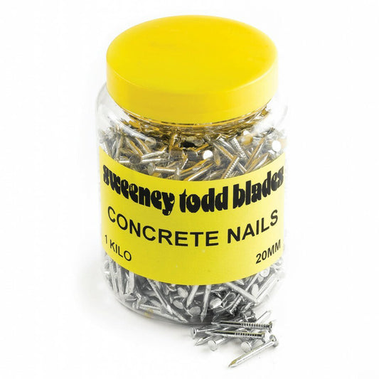Concrete Nails 20mm Silver 1Kg Tub